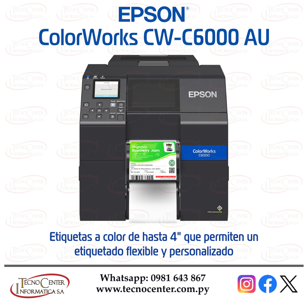 Impresora de etiquetas 4” Epson ColorWorks CW-C6